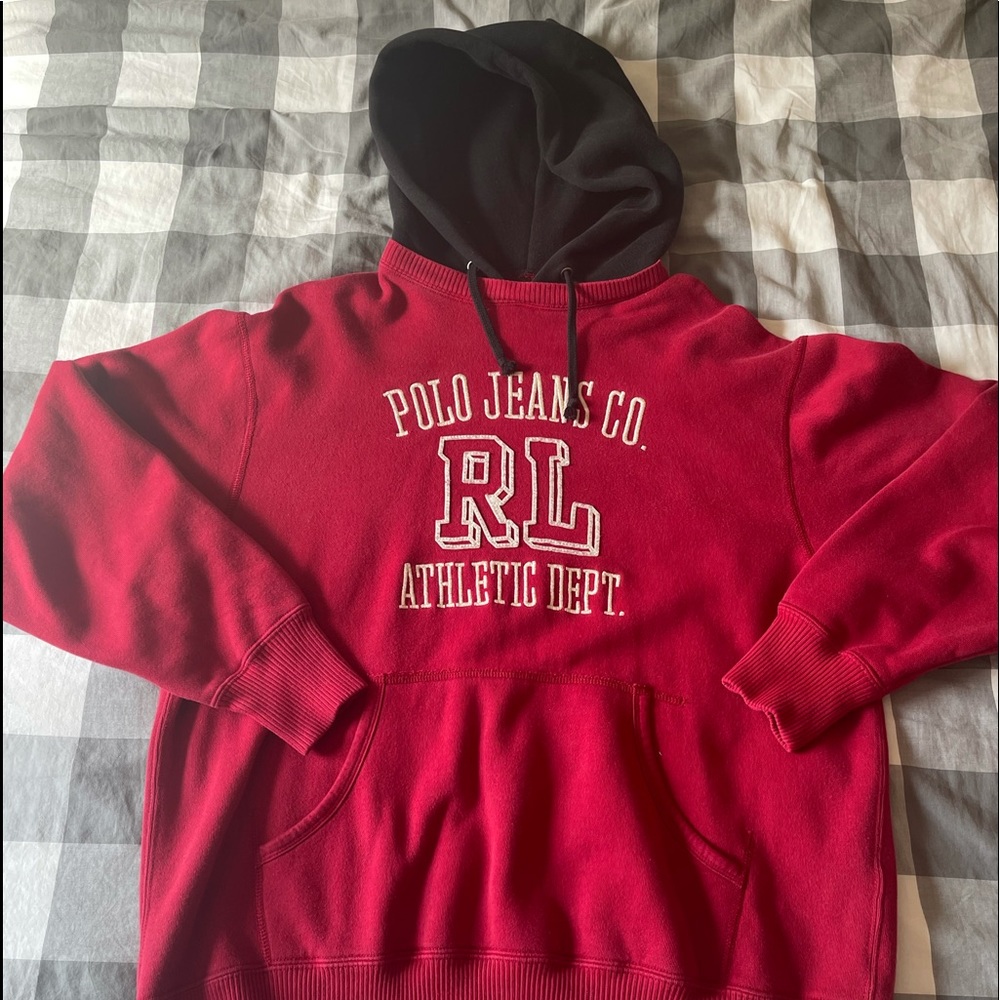 VINTAGE 90's RALPH LAUREN POLO JEANS RL HOODIE M